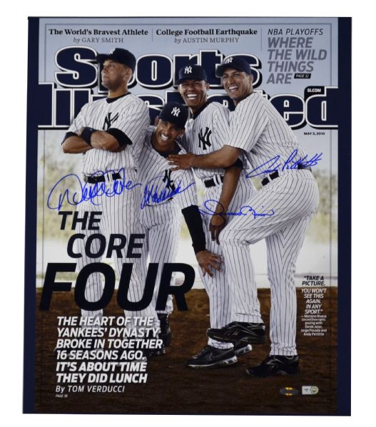 Lot Detail - New York Yankees Core 4 Autographed 16x20 Photo (Steiner & MLB  Auth)