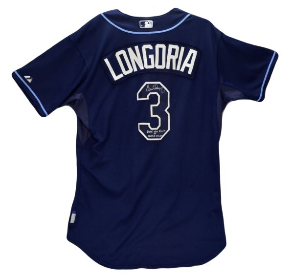 Evan Longoria Autographed Jersey (Rays) at 's Sports