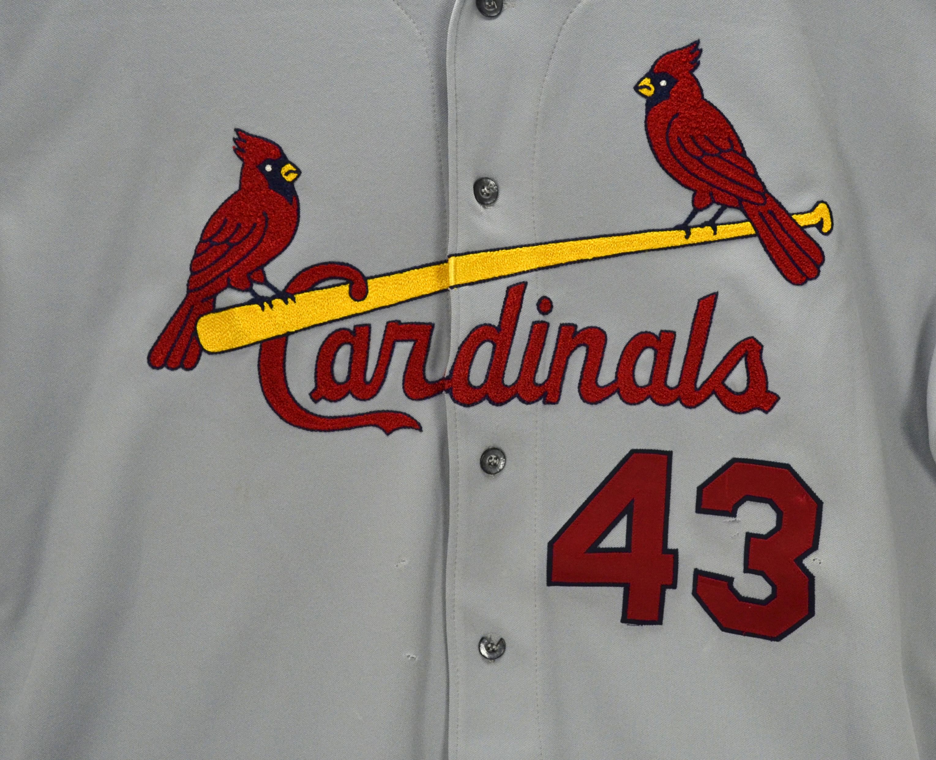 Lot Detail - 2001 Dave Veres Game-Used Cardinals Road Jersey (Cardinals LOA)