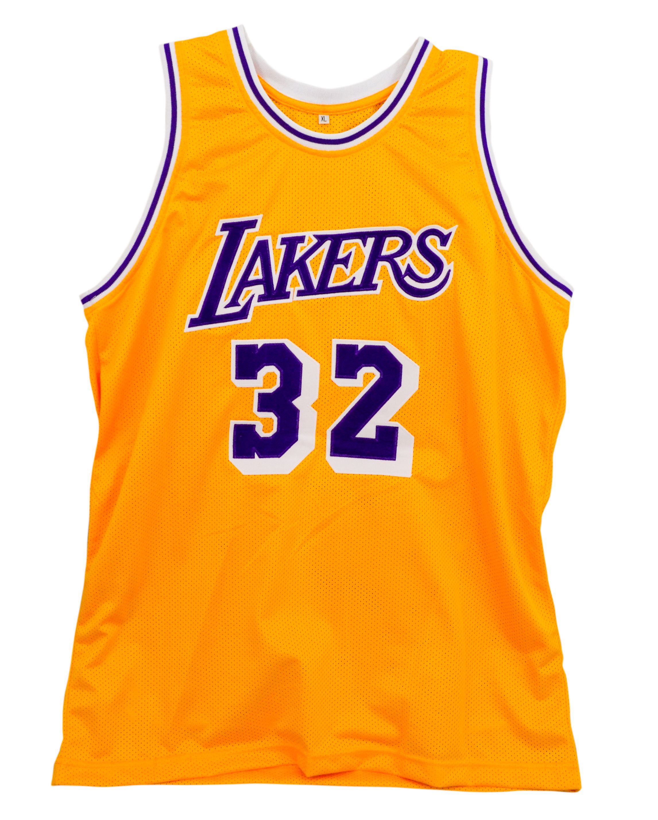 Lot Detail - Lot of 12 Magic Johnson Signed Lakers Home Yellow î€€Jerseysî€