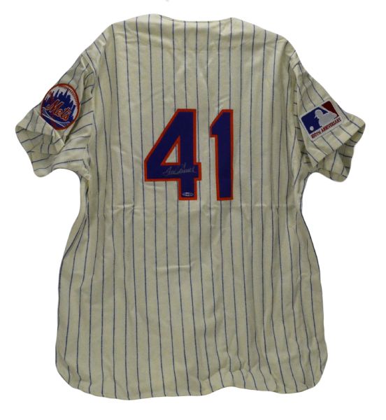 Men's 1969 New York Mets #41 Tom Seaver Replica Grey Throwback Baseball  Jersey