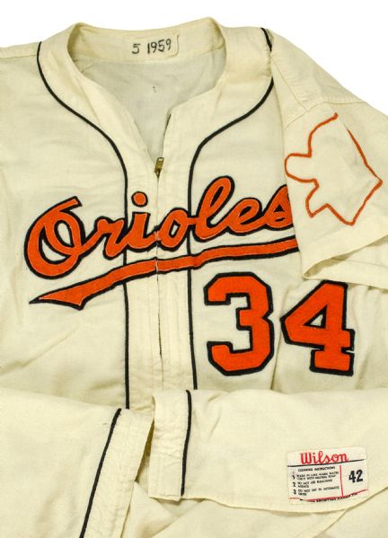 Lot Detail - Brooks Robinson 1959 Game Worn Baltimore Orioles Jersey