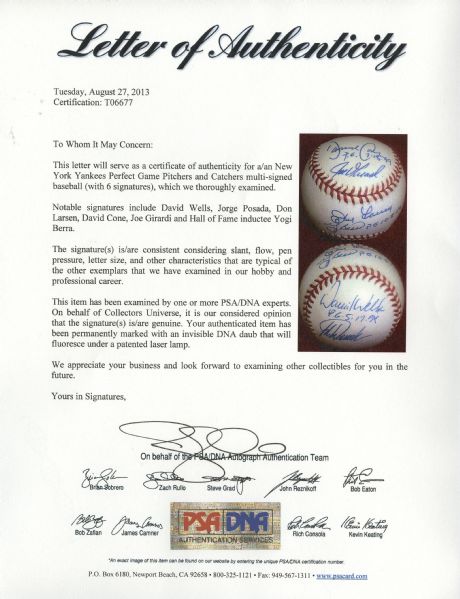 Yogi Berra Signed Autographed Rawlings OAL Baseball New York Yankees