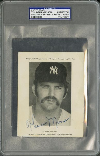 Yankees Thurman Munson Authentic Signed 4 Page Lease Document BAS
