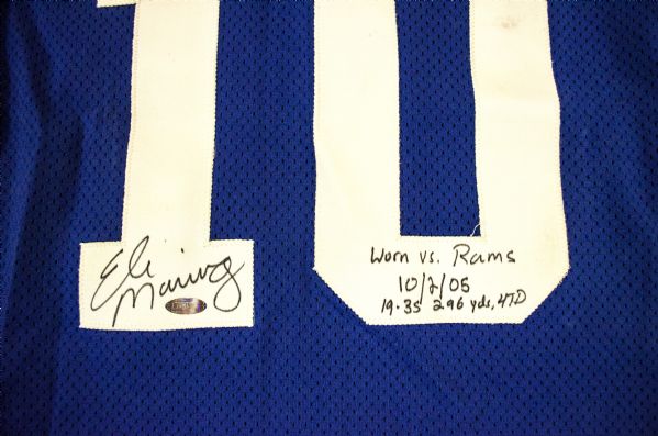 Lot Detail - 2006 ELI MANNING NEW YORK GIANTS GAME WORN HOME JERSEY