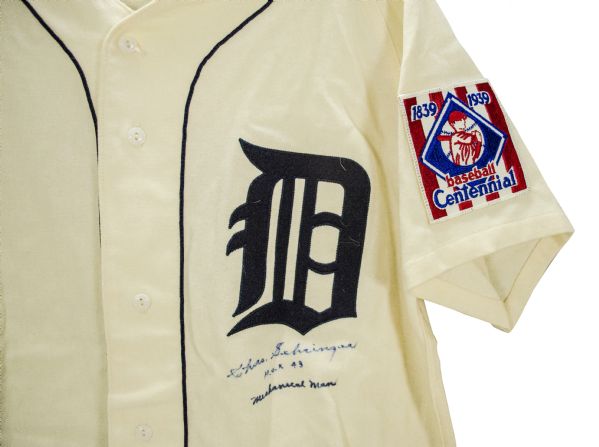 Lot Detail - Charlie Gehringer Autographed Tigers Jersey With Mechanical  Man Inscription