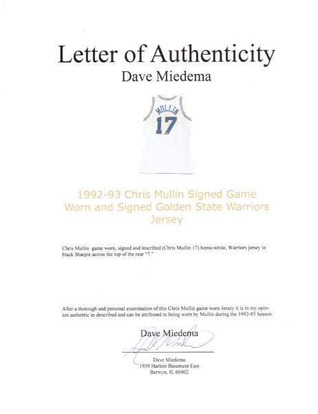 Chris Mullin Game Worn Used Signed Jersey & Shoes 95' 96' PSA