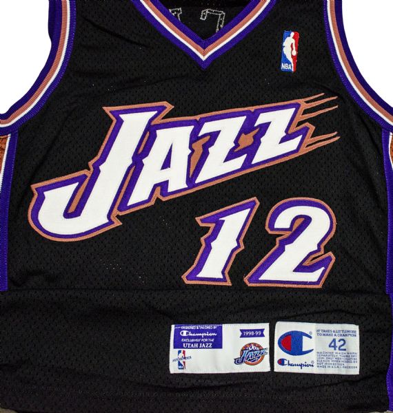 1997-98 John Stockton Game Worn Utah Jazz Jersey with Team