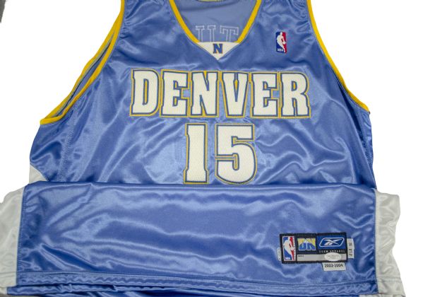 2003-04 Carmelo Anthony Denver Nuggets Game Worn and Signed Rookie