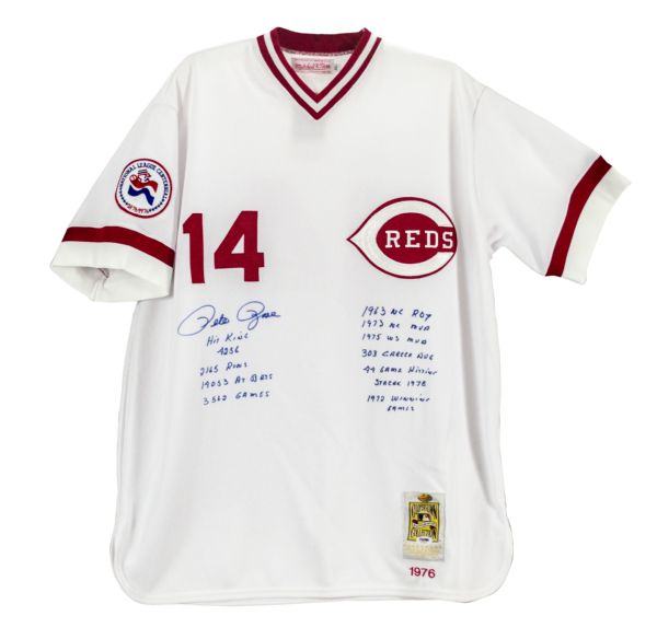 pete rose signed jersey