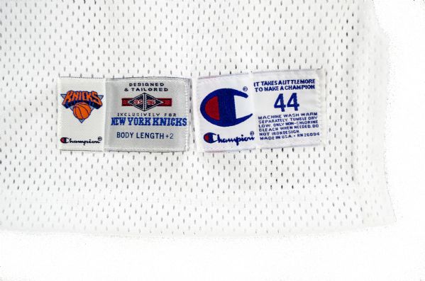 CollectibleXchange John Starks New York Knicks Autographed & Inscr. with 1994 ECF Game 7 Stats Custom Blue Jersey (CX Auth)