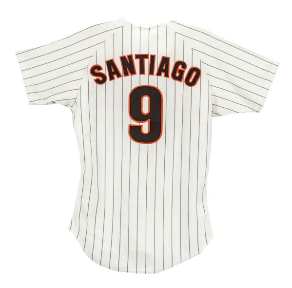 Lot Detail - Benito Santiago 1990 San Diego Padres Game Worn and Signed  Home Jersey