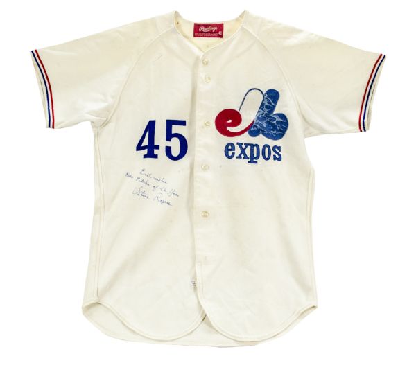 Lot Detail - Steve Rogers 1973 Game Worn and Signed Montreal Expos