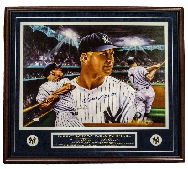 Lot Detail - 1986 Mickey Mantle Game Used, Signed & Inscribed New