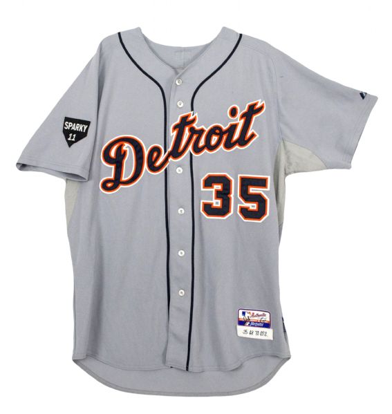 Lot Detail - 7/10/2011 Justin Verlander Detroit Tigers Game-Used Road Jersey  (Photomatch • MLB Hologram • Sparky Anderson Memorial Patch • AL MVP & Cy  Young Season)