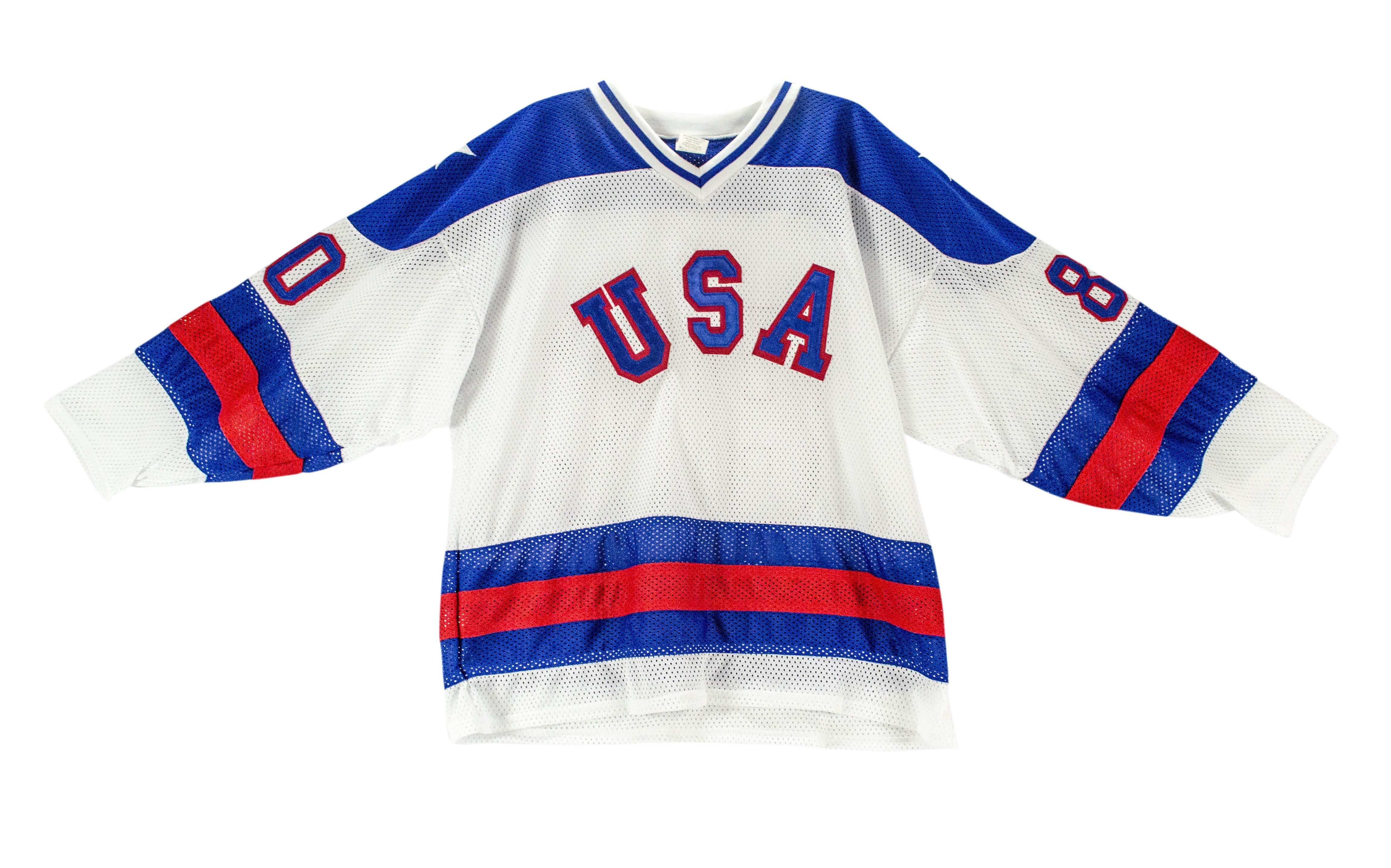 Lot Detail - 1980 USA Olympic Team Signed Hockey Jersey w/ 19 Signatures