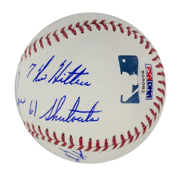 Nolan Ryan Autographed Official ML Baseball Inscribed 69 Miracle Mets