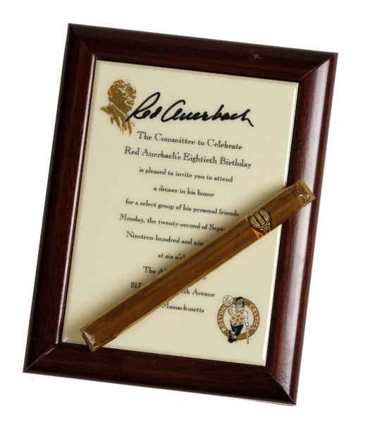 Lot Detail - Red Auerbach Signed 80th Birthday Cigar Humidor