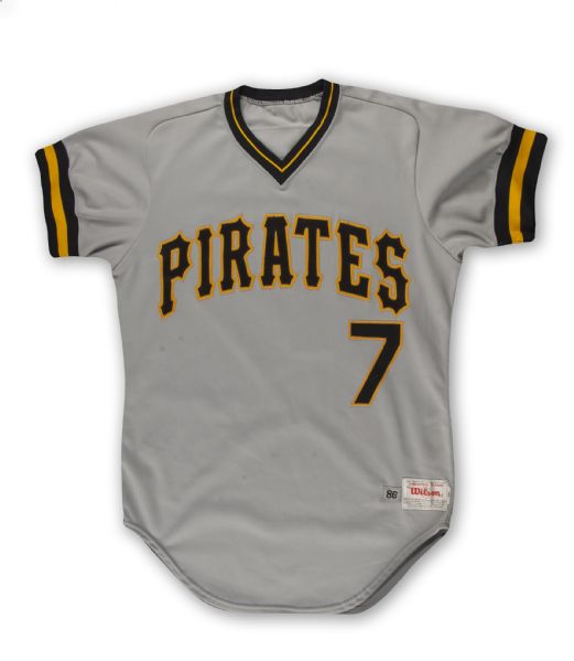 Lot Detail - 1986 Barry Bonds Pittsburgh Pirates Game Worn Rookie Season  Road Jersey (MEARS A10)