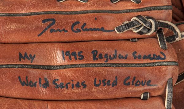 Lot Detail - 1995 Tom Glavine Game Worn & Signed Fielders Glove - Worn  During The Entire Regular Season & World Series (PSA/DNA)