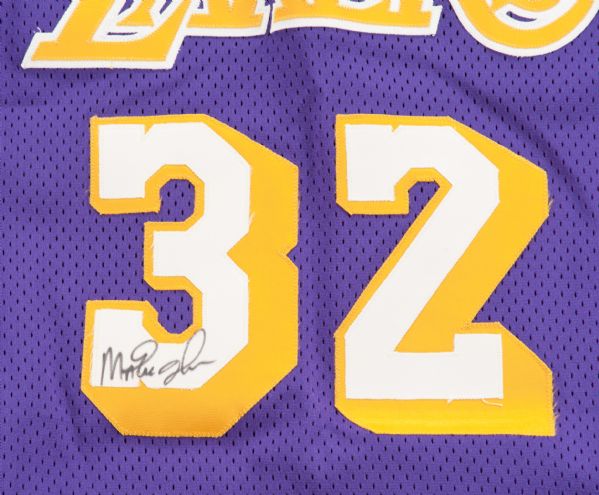 1989-90 Magic Johnson Game Worn & Signed Los Angeles Lakers Jersey