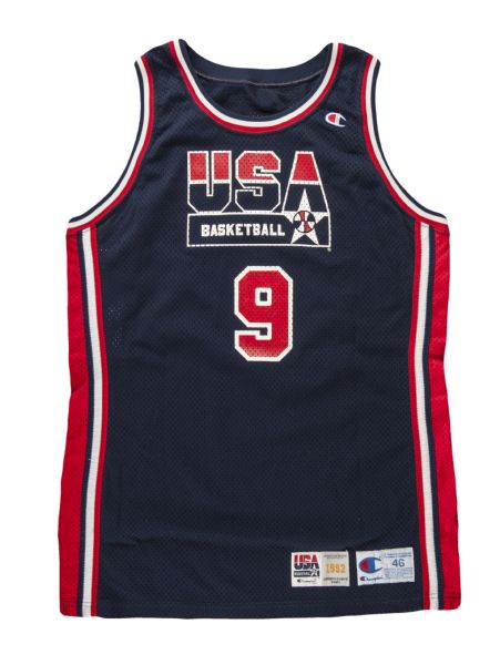 Michael Jordan White USA Basketball Autographed Team USA 1992