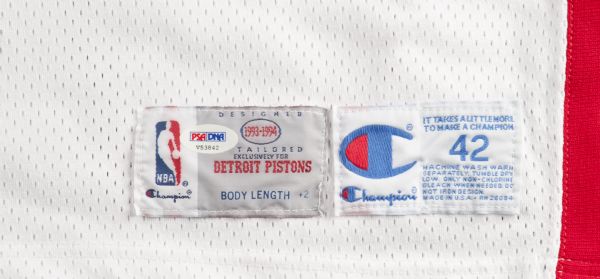 1990-91 Isiah Thomas Game Worn & Signed Detroit Pistons Jersey., Lot  #53647