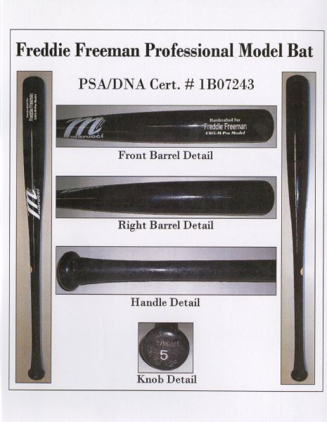 Freddie Freeman Game-Used Marucci Pro Model Baseball Bat (PA LOA)