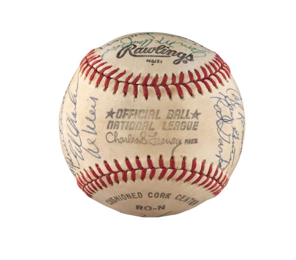 New York Mets 1969 Team Autographed Rawlings Adirondacks Baseball