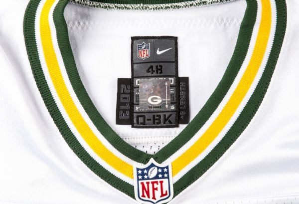 aaron rodgers game used jersey
