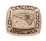 1996 Sam Gash New England Patriots AFC Championship Ring with Original Presentation Box
