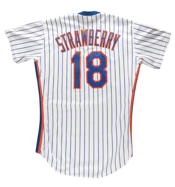 Lot Detail - 1990 Darryl Strawberry New York Mets Game Worn and Signed Home  Jersey