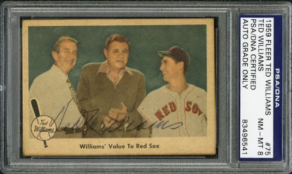 Lot Detail - Ted Williams Signed 18 x 23 Color Photograph Of Williams and  Babe Ruth In Framed Display (PSA/DNA)