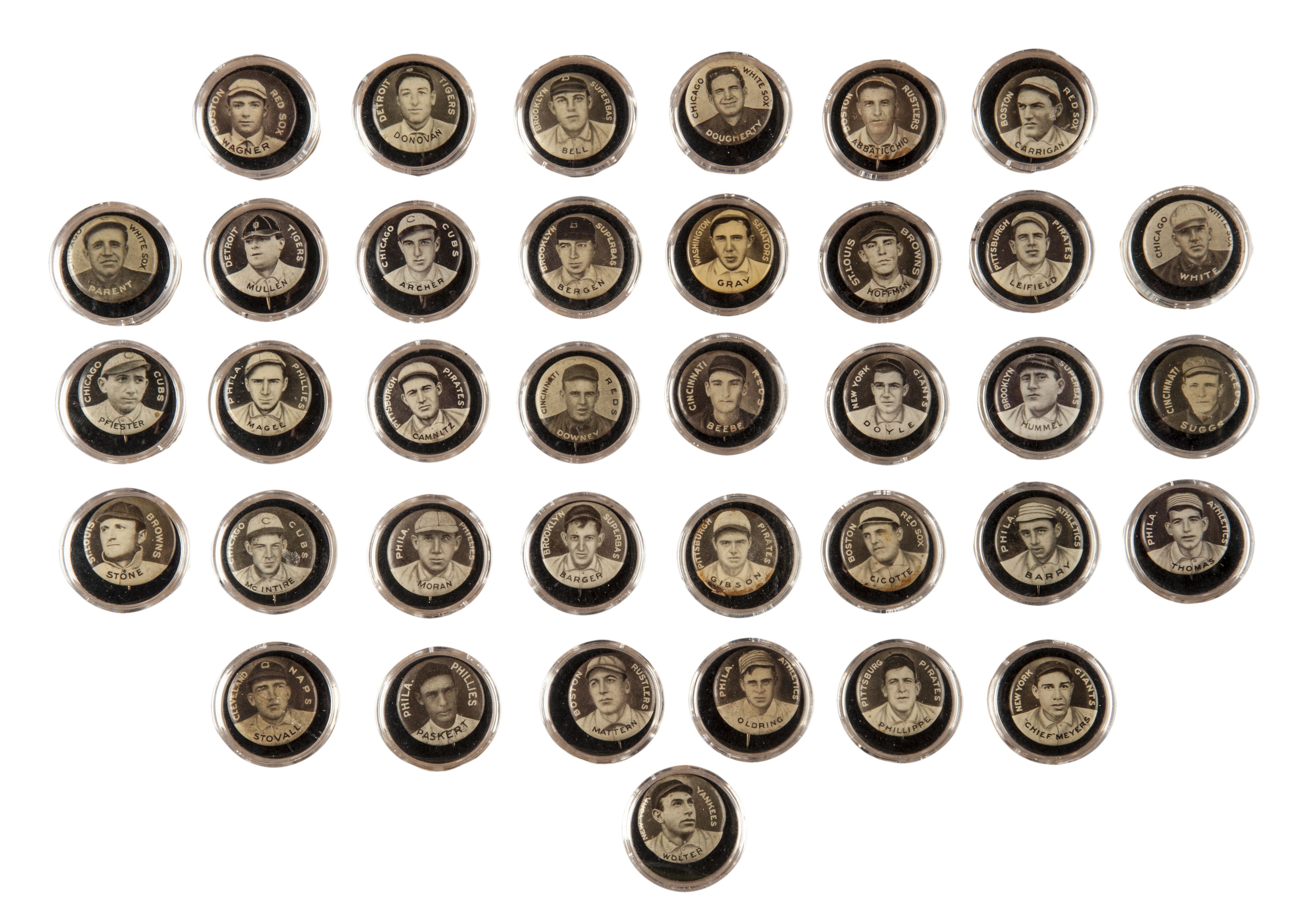 Lot Detail - Circa 1910 P2 Sweet Caporal Pins Collection of (37)