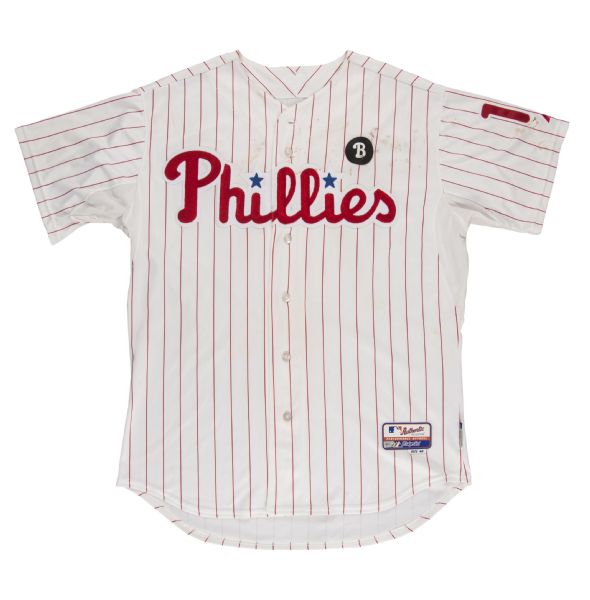 Lot Detail - 2011 Jimmy Rollins Game Worn Philadelphia Phillies Home Jersey  (MLB Authenticated)