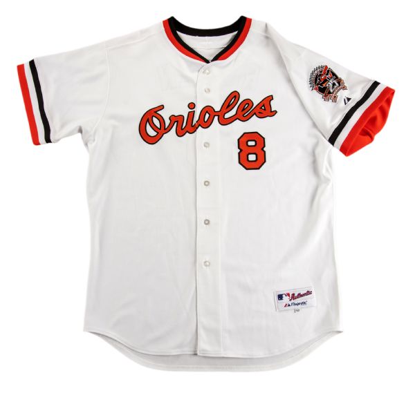 Lot Detail - Cal Ripken Jr. Signed Baltimore Orioles Home Jersey Worn  During On Field World Series 25th Anniversary Ceremony (MLB Authenticated)
