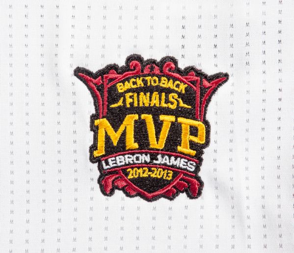 LeBron James Miami Heat Upper Deck Autographed Finals Patch Jersey