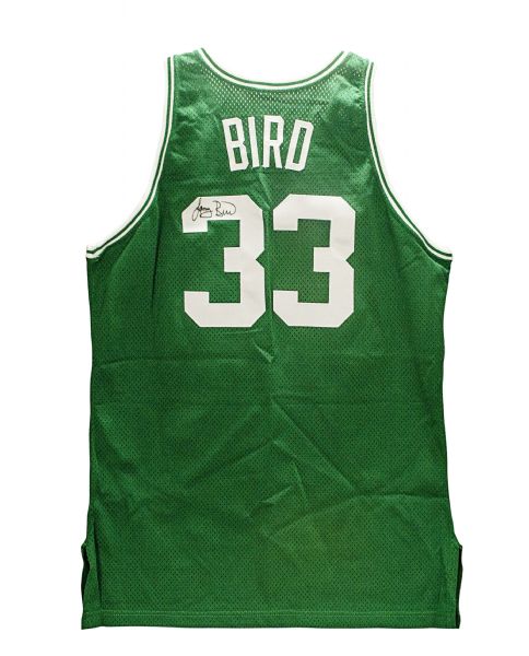 Lot Detail - Larry Bird Game Worn and Twice-Signed 1992 Summer
