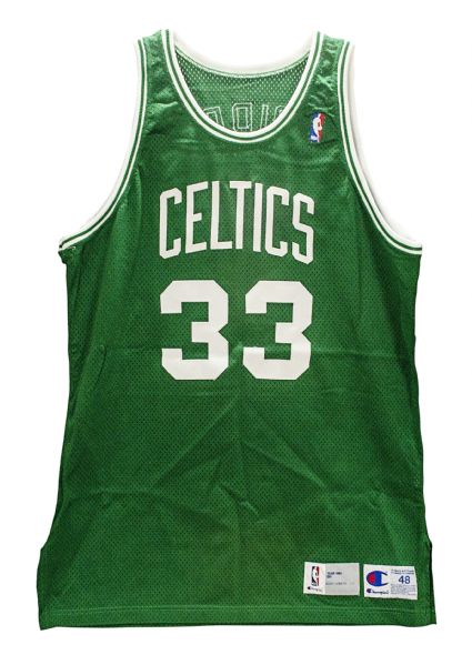 1990-91 Larry Bird Twice Signed Boston Celtics Game Jersey w/ Tag Swap