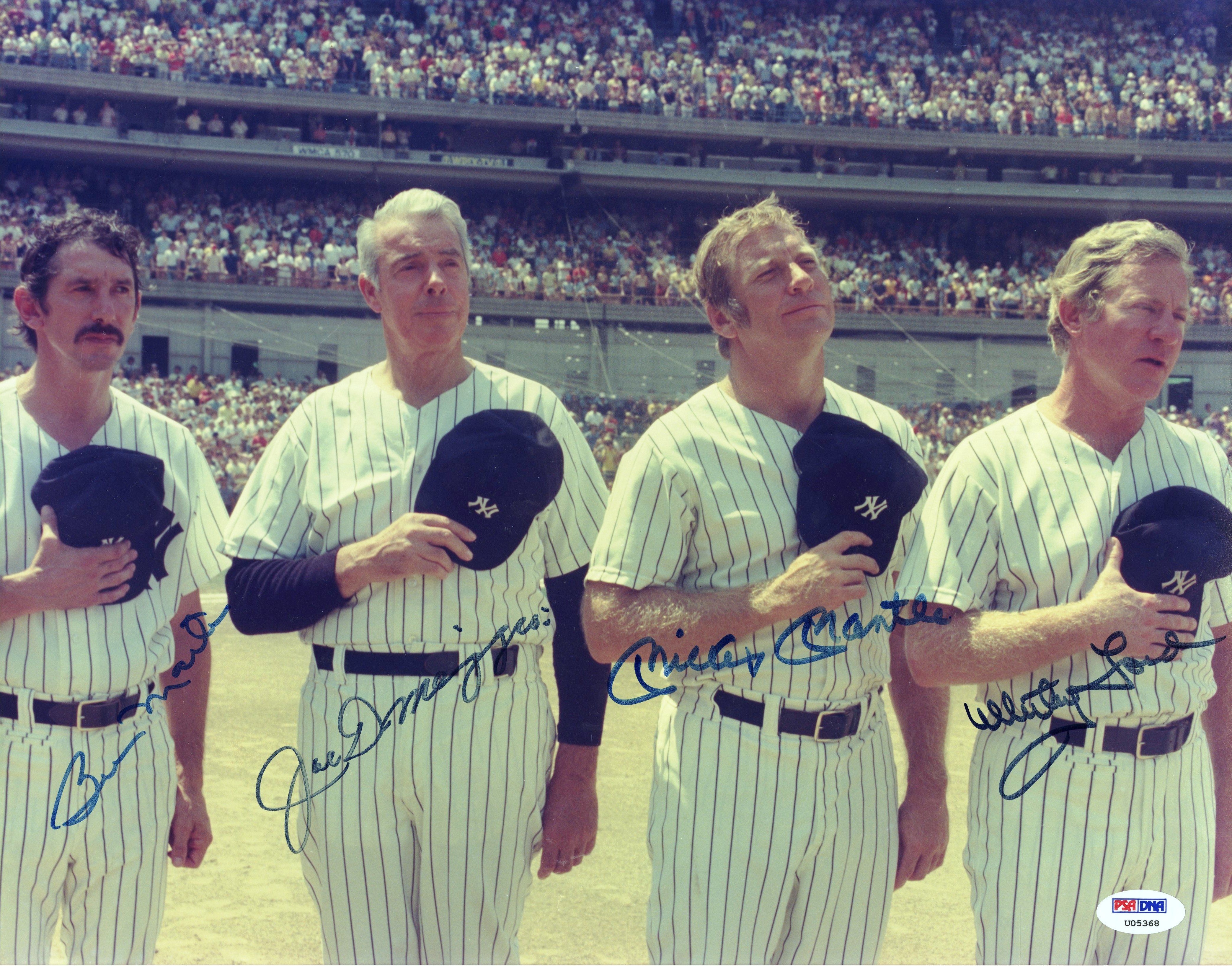 Lot Detail New York Yankees OldTimers Day 11x14 Photo Signed By
