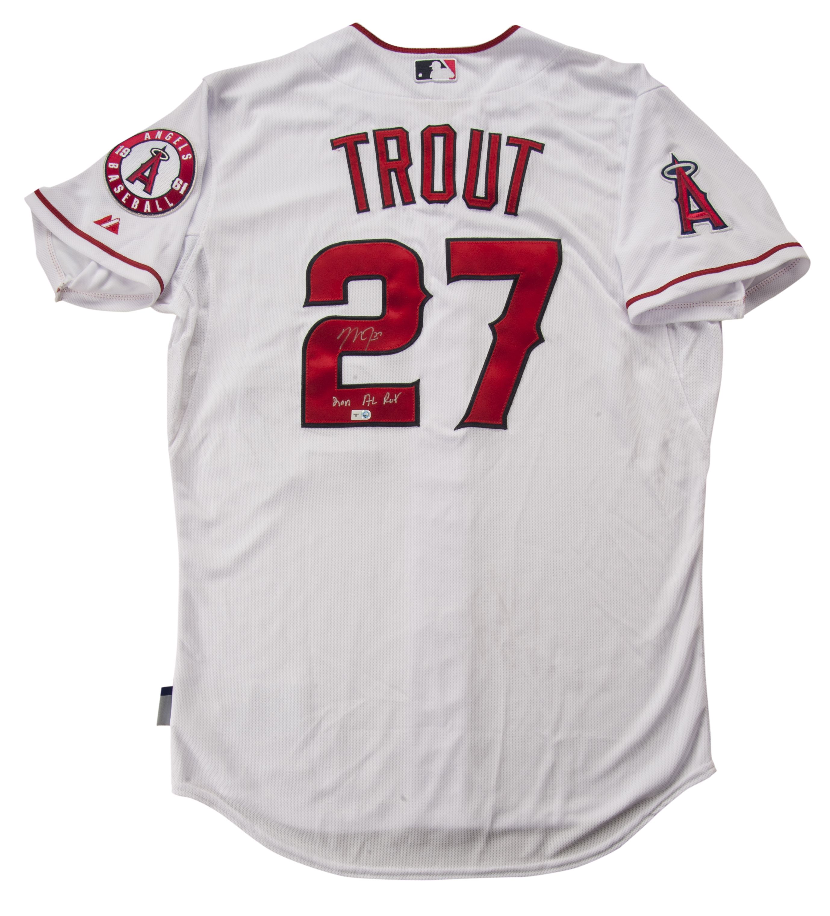 Lot Detail Mike Trout Signed Anaheim Angels Home Jersey Mlb