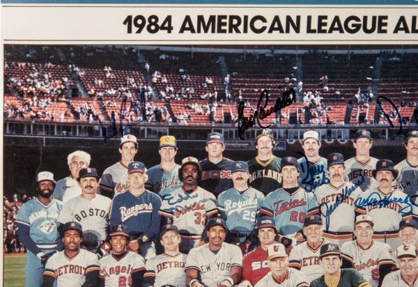 Lot Detail - 1984 American League All-Star Team Signed 16x20 Poster w/20  Signatures Including Ripken Jr. and Sr.