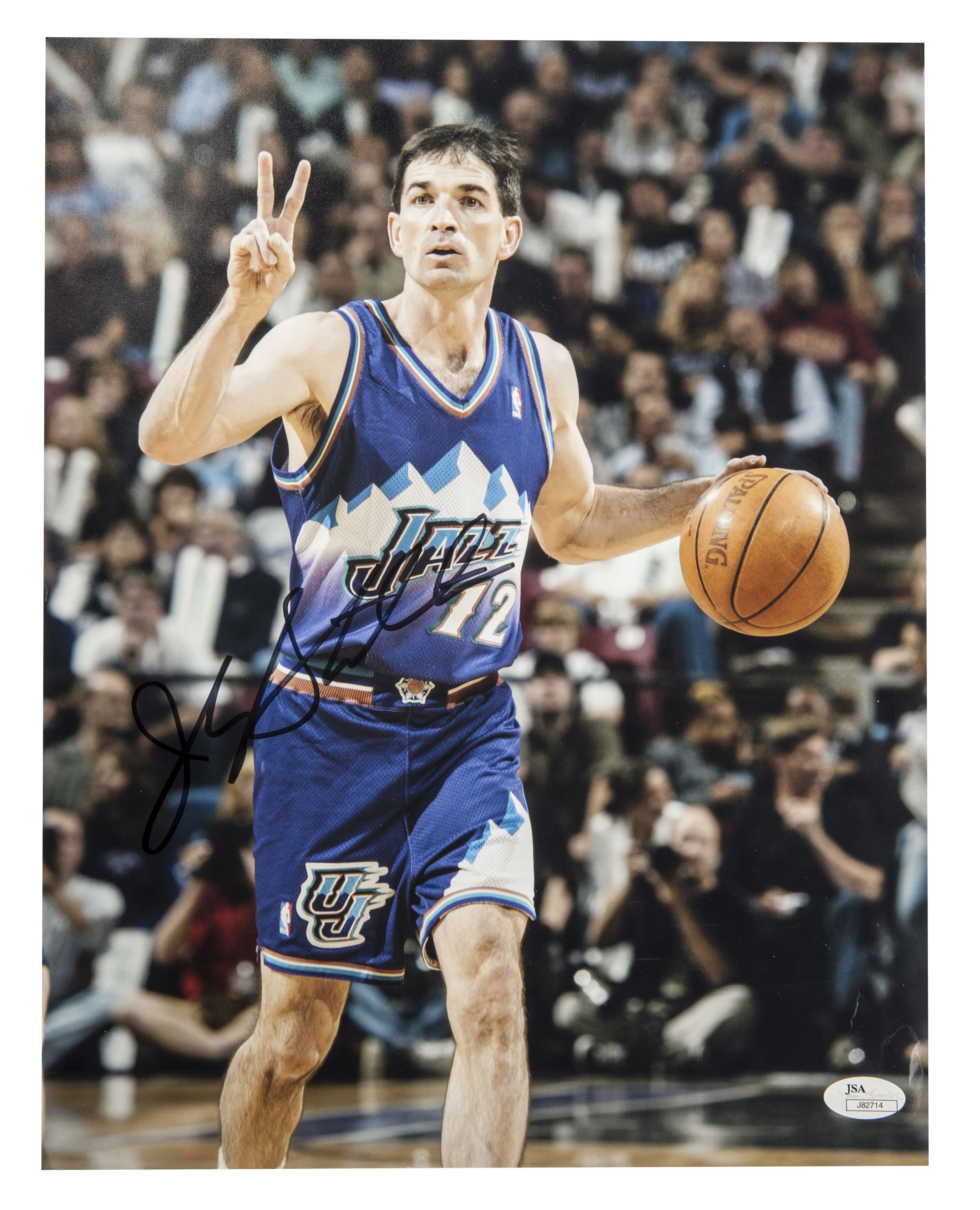 Lot Detail - John Stockton Autograph Lot of (2): Signed Basketball and