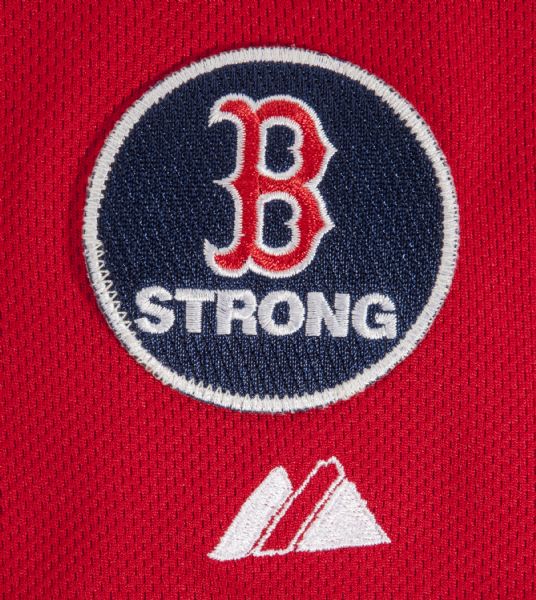 Boston Strong, A 2013 Sox jersey with the B-strong patch.