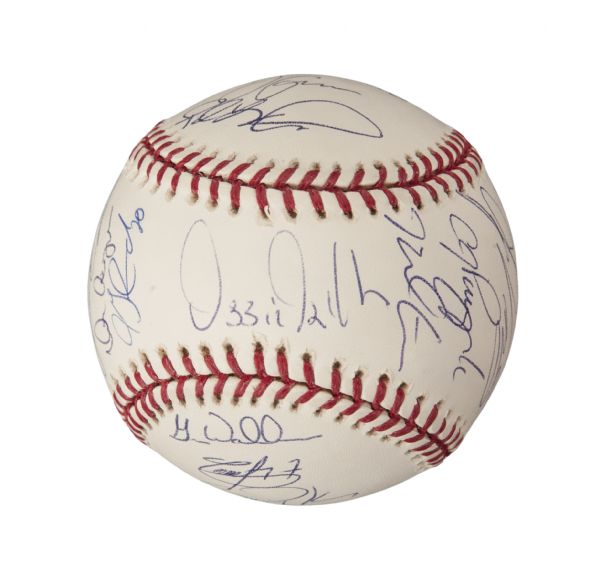 2005 Baseball Autographed by select team members, including Paul Konerko, Jermaine  Dye, Mark Buehrle and more, 2005 Jersey Patch, and Replica WS Trophy