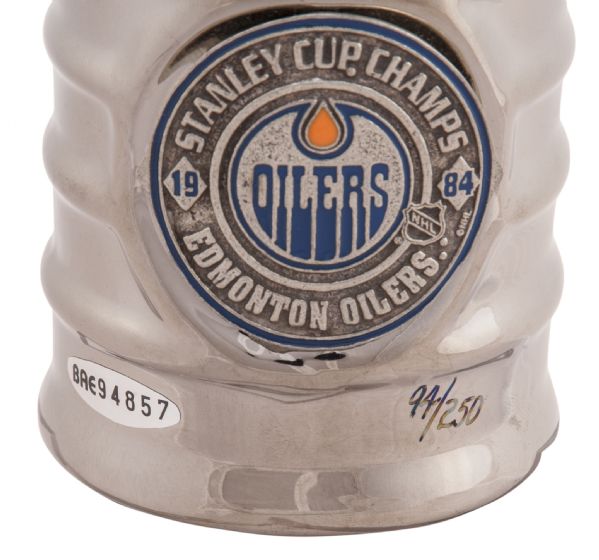 Wayne Gretzky Autographed & Inscribed “4 Cups” Replica Stanley Cup Trophy (  with Plaque)