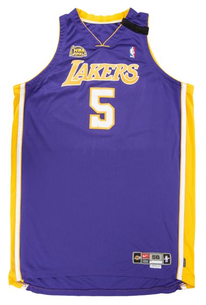 Lot Detail - 1999-2000 Robert Horry Los Angeles Lakers Game Worn NBA Finals  Road Jersey (DC Sports)