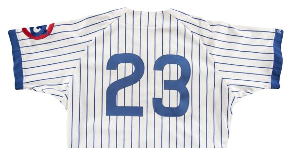 Lot Detail - 1985 RYNE SANDBERG AUTOGRAPHED CHICAGO CUBS GAME WORN HOME  JERSEY (NSM COLLECTION)