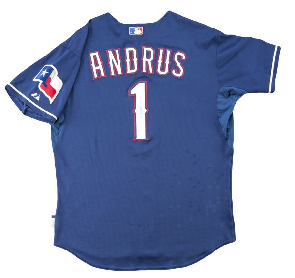 Lot Detail - 2011 Elvis Andrus Texas Rangers Game Worn and Signed Regular  Season/Postseason Jersey (MLB Authenticated)