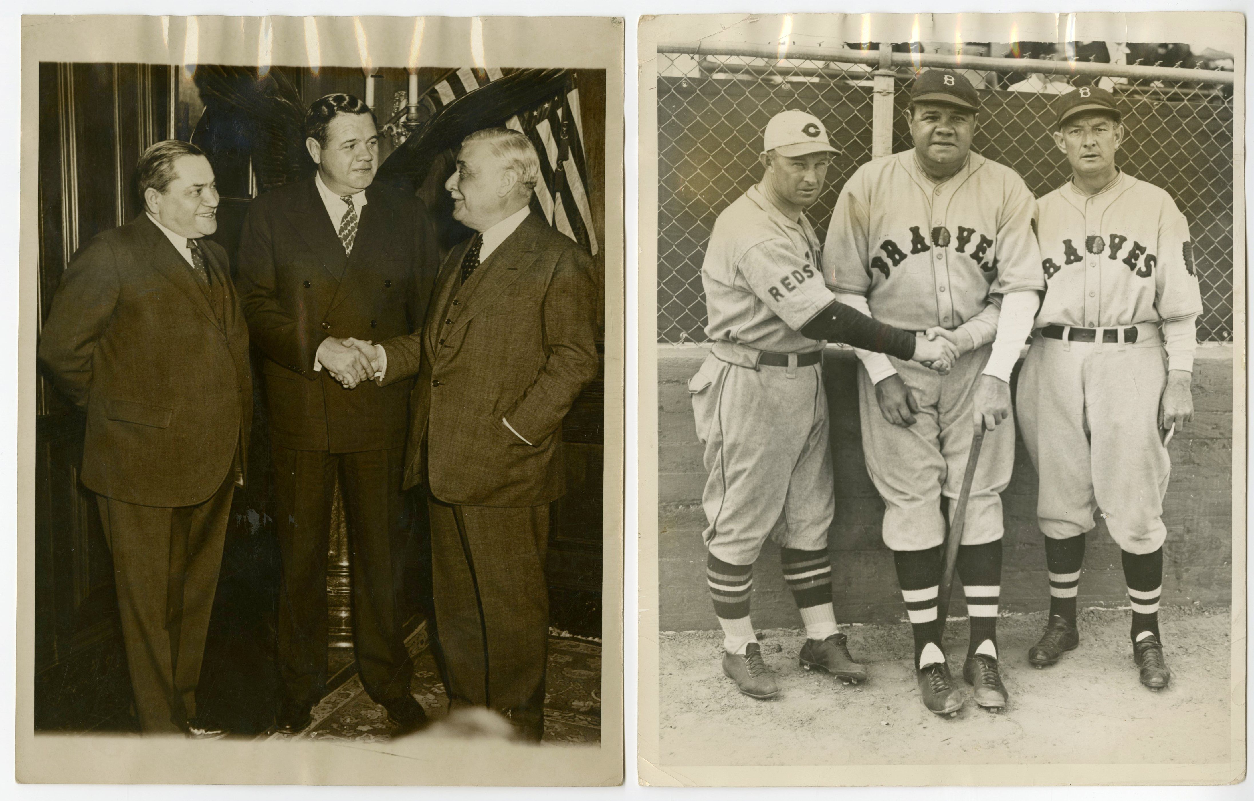 Lot Detail Babe Ruth Boston Braves Original Wire Photo Collection